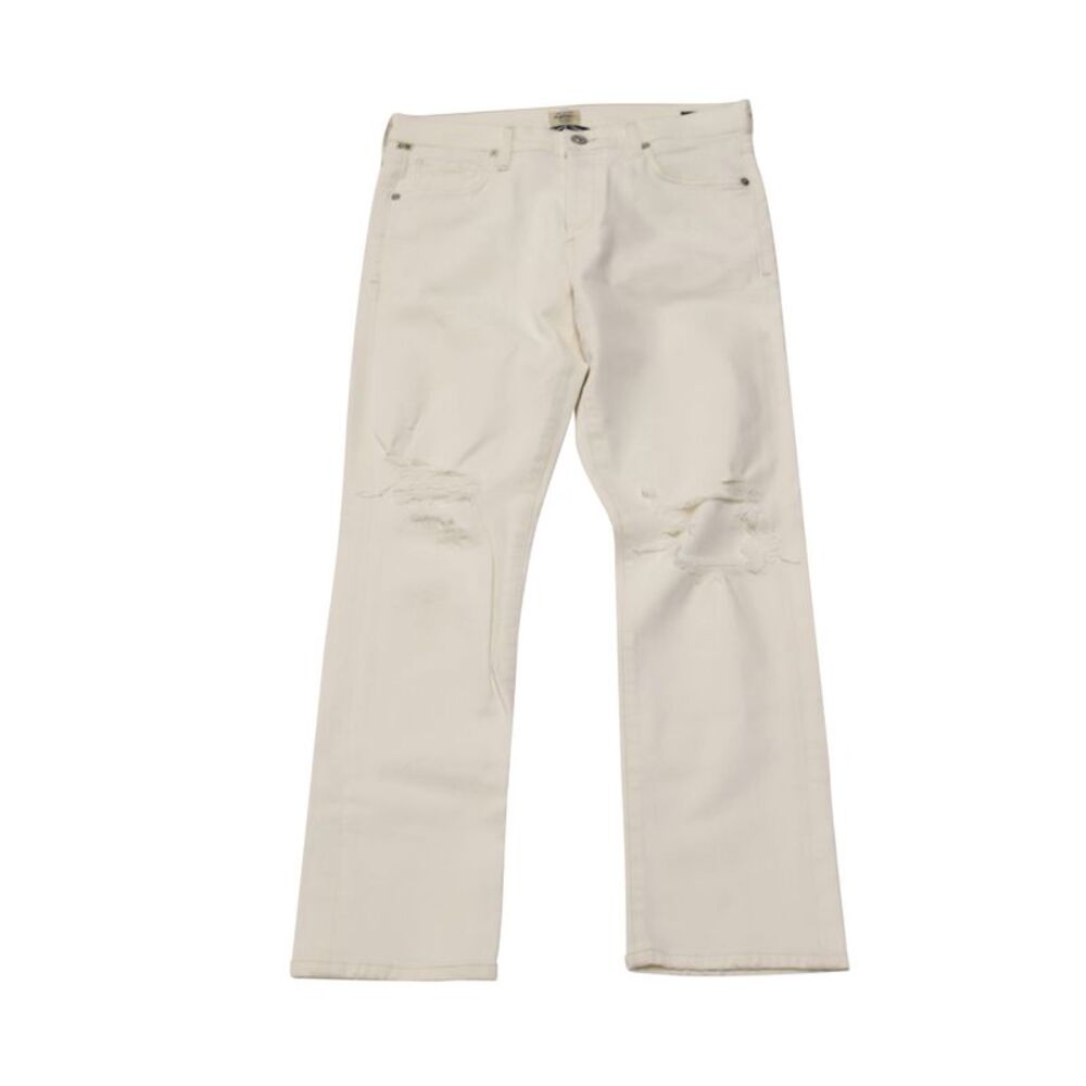 Citizens Of Humanity Emerson Slim Boyfriend Jeans in White Cotton Denim